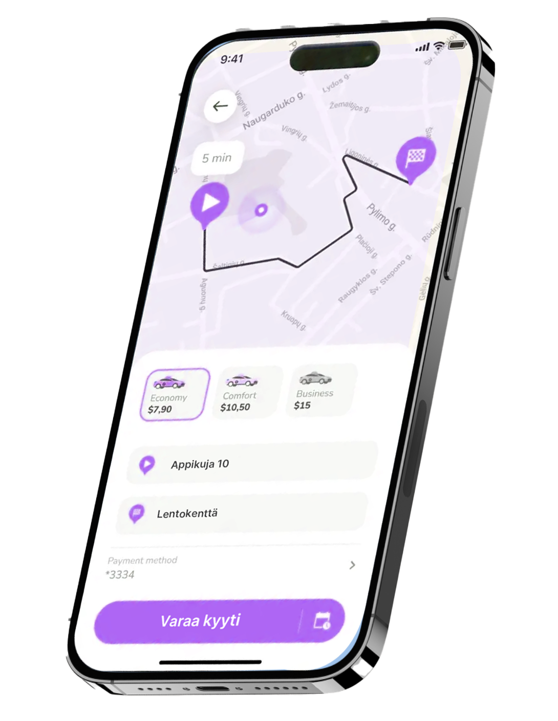 Taxi naisille sovellus